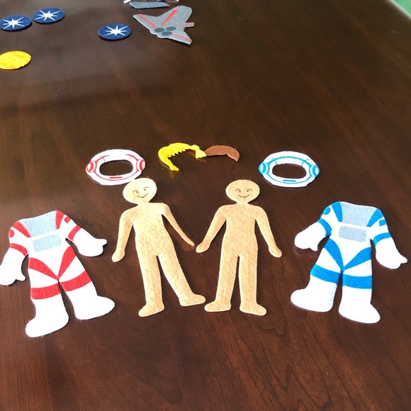 Solar System bulletin board set with 3 finger puppets and felt board pieces - Picture 7 of 7